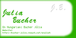 julia bucher business card